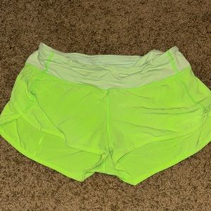 lululemon shorts - neon lime green